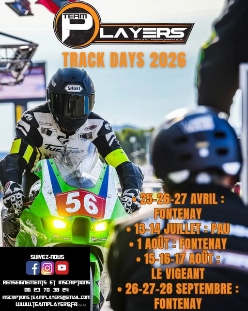 Journées de Roulage sur piste par Team Players